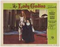 1a605 LADY GODIVA LC #2 1955 nun walks beside sexy naked Maureen O'Hara on horseback!