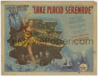 1a084 LAKE PLACID SERENADE TC 1944 art of ice skater Vera Hruba Ralston, Roy Rogers w/ crown shown!