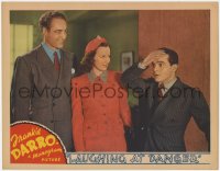 1a610 LAUGHING AT DANGER LC 1940 Joy Hodges, shocked Frankie Darro with hand on forehead!