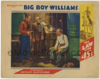 1a611 LAW OF THE 45s LC 1935 cowboy Guinn Big Boy Williams holding gun on Ted Adams & another!