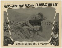1a613 LAW OF THE WILD LC 1934 two guys in death struggle at edge of cliff!