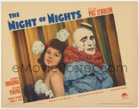 1a695 NIGHT OF NIGHTS LC 1939 Broadway producer Pat O'Brien dressed as clown with Olympe Bradna!
