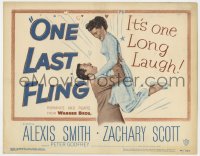 1a124 ONE LAST FLING TC 1949 laughing Zachary Scott hoists beautiful Alexis Smith in the air!