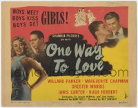 1a126 ONE WAY TO LOVE TC 1945 Chester Morris, boys meet girls, boys kiss girls, boys get girls!