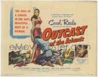 1a128 OUTCAST OF THE ISLANDS TC 1952 full-length art of exotic sexy Kerima, directed by Carol Reed!