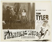 1a727 PHANTOM OF THE WEST photolobby R1940s Dorothy Gulliver watches mysterious guys grab big man!