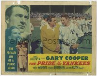 1a742 PRIDE OF THE YANKEES LC #6 R1949 Gary Cooper as baseball star Lou Gehrig & real Babe Ruth!