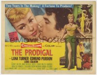 1a141 PRODIGAL TC 1955 full-length sexy Biblical Lana Turner & c/u with Edmond Purdom!