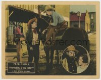 1a750 PROWLERS OF THE NIGHT LC 1926 sheriff talks to Fred Humes on horse, Barbara Kent in inset!