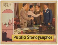 1a752 PUBLIC STENOGRAPHER LC 1934 William Collier Jr. and others over desk, great border art!