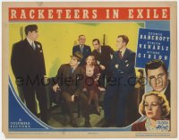 1a758 RACKETEERS IN EXILE LC 1937 tough George Bancroft is talked to by Wynne Gibson and men!