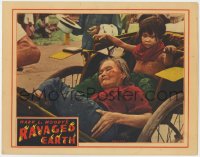 1a764 RAVAGED EARTH LC 1940s anti-Japanese World War II propaganda, old woman & baby in rickshaw!