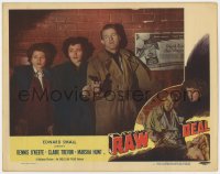 1a765 RAW DEAL LC #4 1948 Dennis O'Keefe with gun protects Claire Trevor & Marsha Hunt!