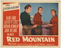 1a770 RED MOUNTAIN LC #4 1952 Arthur Kennedy ties up Alan Ladd, Lizabeth Scott with rifle!