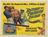 1a147 RETURN TO TREASURE ISLAND TC 1954 Tab Hunter & desperate men with sexy Dawn Addams!