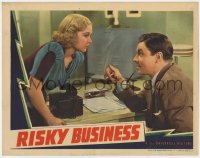 1a783 RISKY BUSINESS LC 1939 smoking George Murphy talks to Dorothea Kent over dsk!