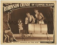 1a788 ROBINSON CRUSOE OF CLIPPER ISLAND chapter 5 LC 1936 Ray Mala with guy & St. Bernard dog!