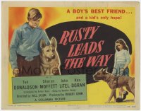 1a150 RUSTY LEADS THE WAY TC 1948 about blind kids & a German Shepherd & a girl w/a seeing eye dog!