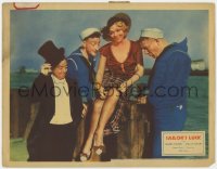 1a806 SAILOR'S LUCK LC 1933 great image of pretty Sally Eilers between sailors and man w/ top hat!