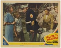 1a809 SALUTE TO THE MARINES LC #2 1943 tough Wallace Beery warns boy that The Japs are coming!