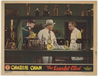 1a818 SCARLET CLUE LC 1945 Sidney Toler as Charlie Chan in laboratory with Robert Homans and another!