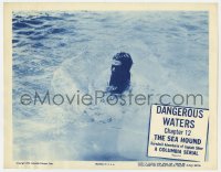 1a823 SEA HOUND chapter 12 LC R1955 far shot of Buster Crabbe as Captain Silver in Dangerous Waters!
