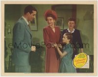 1a829 SENTIMENTAL JOURNEY LC 1946 John Payne with doomed actress Maureen O'Hara & Connie Marshall!