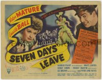 1a156 SEVEN DAYS' LEAVE TC 1942 Lucille Ball, Victor Mature & top radio entertainers, ultra-rare!