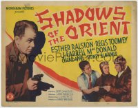 1a157 SHADOWS OF THE ORIENT TC R1937 Regis Toomey with gun gets involved with Asian drug smugglers!