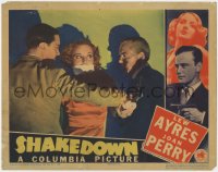 1a835 SHAKEDOWN LC 1936 pretty kidnapped Joan Perry in peril surrounded by men!