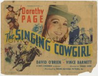 1a161 SINGING COWGIRL TC 1939 pretty Dorothy Page with guitar & riding horse, Dave O'Brien!