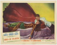 1a849 SIREN OF ATLANTIS LC #2 1947 sexy Maria Montez & Jean-Pierre Aumont on cool conch shell bed!