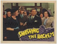 1a853 SMASHING THE RACKETS LC 1938 Chester Morris & Bruce Cabot surrounded by lots of women!