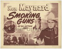 1a169 SMOKING GUNS TC R1948 montage of images of Ken Maynard fighting & riding Tarzan!