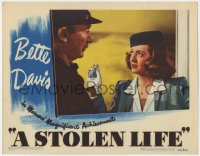 1a869 STOLEN LIFE LC 1946 close up of Bette Davis with hat & gloves staring at Walter Brennan!