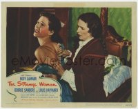 1a871 STRANGE WOMAN LC #4 1946 older woman helps worried Hedy Lamarr get out of her dress!