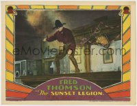 1a881 SUNSET LEGION LC 1928 Fred Thomson as masked avenger cleaning up small town standing on bar!