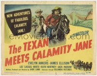 1a191 TEXAN MEETS CALAMITY JANE TC 1950 cowgirl Evelyn Ankers in title role, James Ellison!
