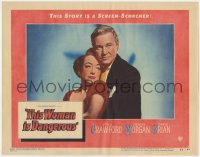 1a910 THIS WOMAN IS DANGEROUS LC #3 1952 smiling bad girl Joan Crawford held by David Brian!