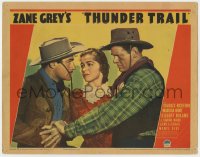 1a913 THUNDER TRAIL LC 1937 Marsha Hunt between Gilbert Roland & Charles Bickford in staredown!