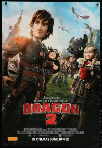 1b087 HOW TO TRAIN YOUR DRAGON 2 advance DS Aust 1sh 2013 cool image from CGI fantasy!