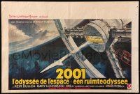1b192 2001: A SPACE ODYSSEY Belgian 1968 Stanley Kubrick, art of space wheel by Bob McCall!
