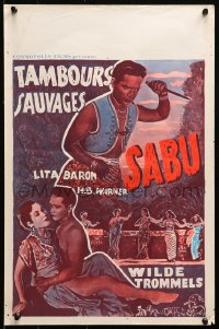1b214 SAVAGE DRUMS Belgian 1951 cool images of Sabu, Lita Baron, new adventure, new thrills!