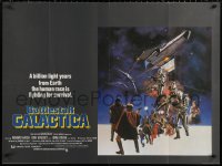 1b314 BATTLESTAR GALACTICA British quad 1978 great sci-fi montage art by Robert Tanenbaum!