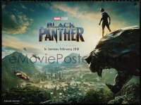 1b318 BLACK PANTHER teaser DS British quad 2018 image of Chadwick Boseman in the title role as T'Challa!