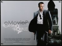 1b321 CASINO ROYALE DS British quad 2006 Daniel Craig as James Bond, Aston Martin & sexy silhouette!