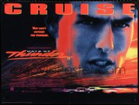 1b324 DAYS OF THUNDER British quad 1990 close image of angry NASCAR race car driver Tom Cruise!