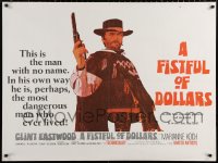 1b330 FISTFUL OF DOLLARS British quad 1967 Leone, introducing the man with no name, Clint Eastwood!