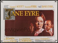 1b339 JANE EYRE British quad 1970 Charlotte Bronte's novel, Susannah York & George C. Scott!