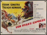 1b357 VON RYAN'S EXPRESS British quad 1965 Frank Sinatra & Trevor Howard in World War II!